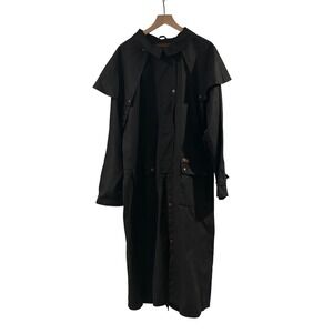Outback Trading Co Low Rider‎ Duster Mens XL Black Cotton Canvas Western Coat